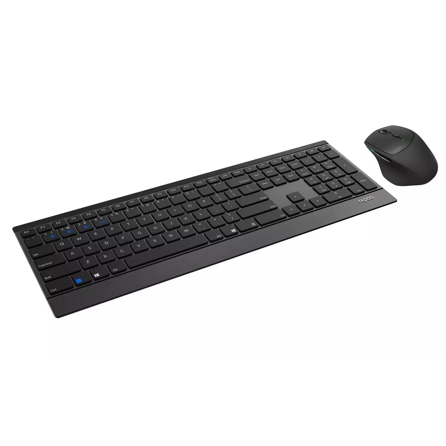 Rapoo 9500M Multi-Mode Wireless Mouse and Keyboard, Black - Refurbished Good