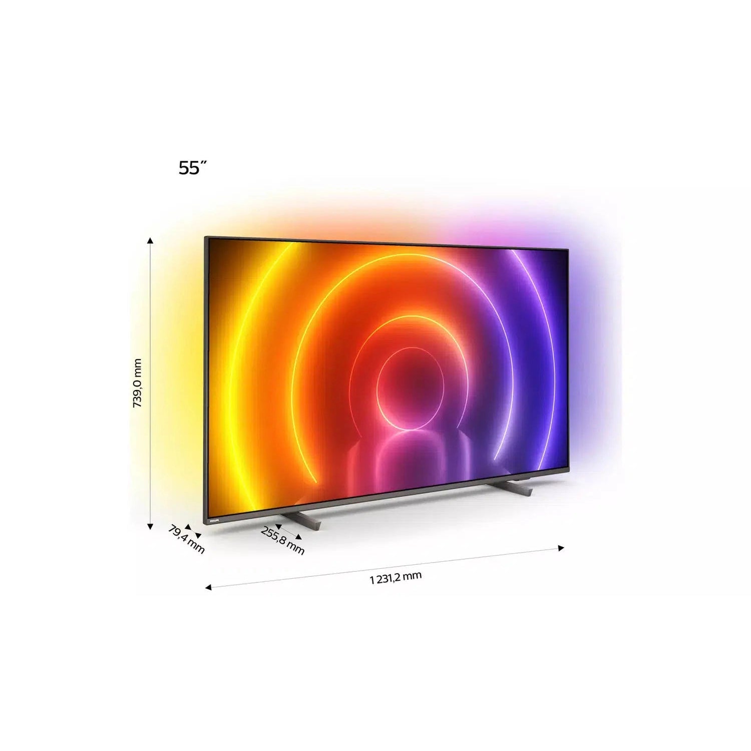 Philips 55 Inch 55PUS8106 Smart 4K UHD HDR LED Ambilight TV (No Stand)