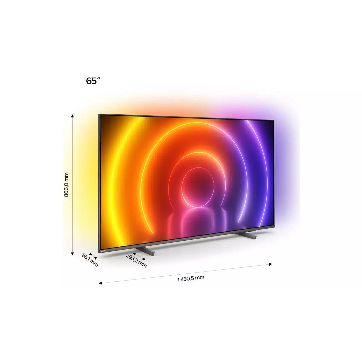 Refurbished Philips 65 Inch 65PUS8106 Smart 4K UHD HDR LED Ambilight TV - Excellent