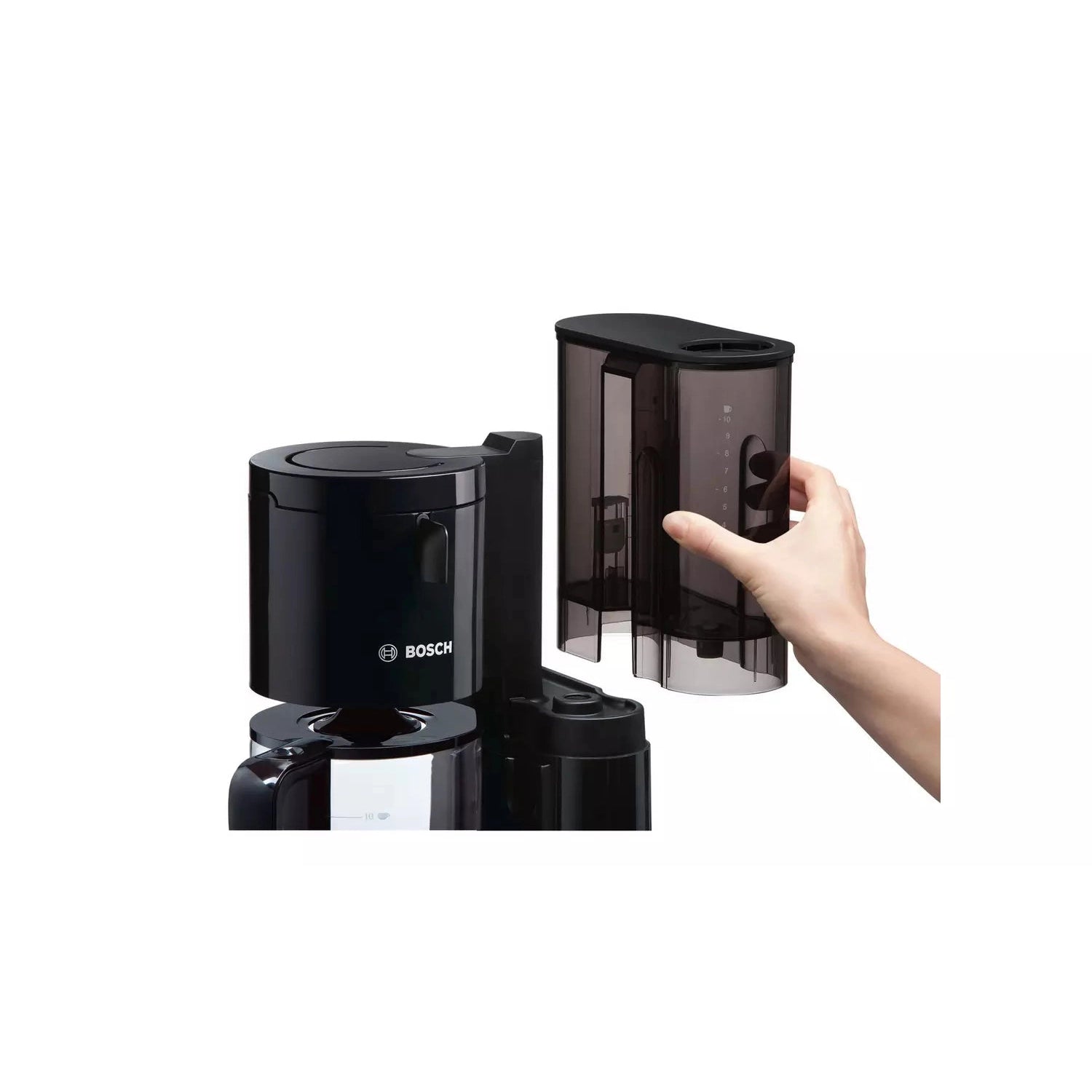 Bosch TKA8013 Styline Filter Coffee Machine, Black