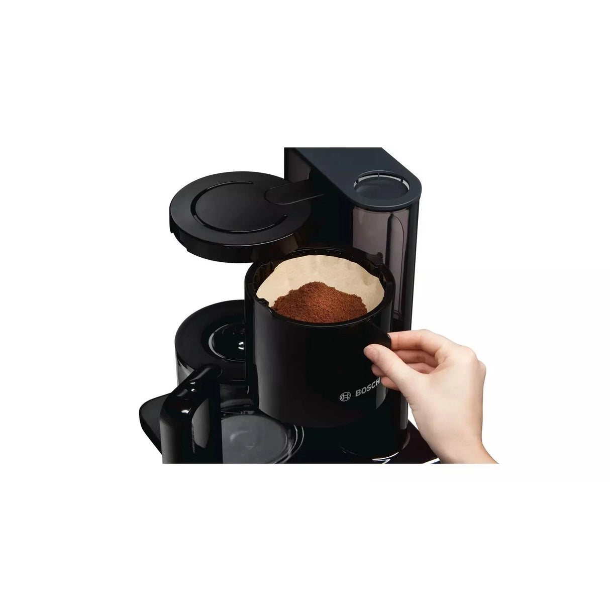 Bosch TKA8013 Styline Filter Coffee Machine, Black