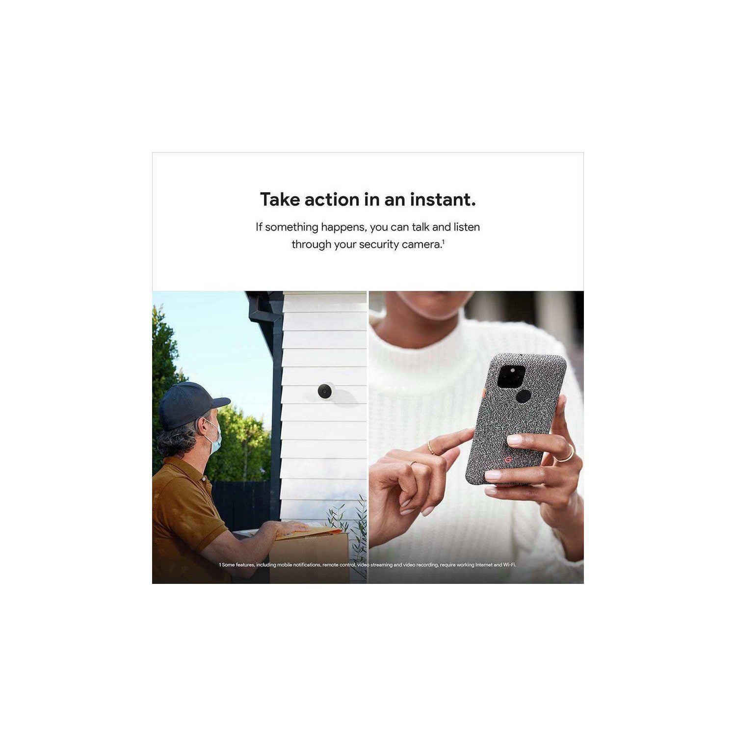 Google Nest Cam Security Camera Indoor + Outdoor (Battery) - Twin Pack