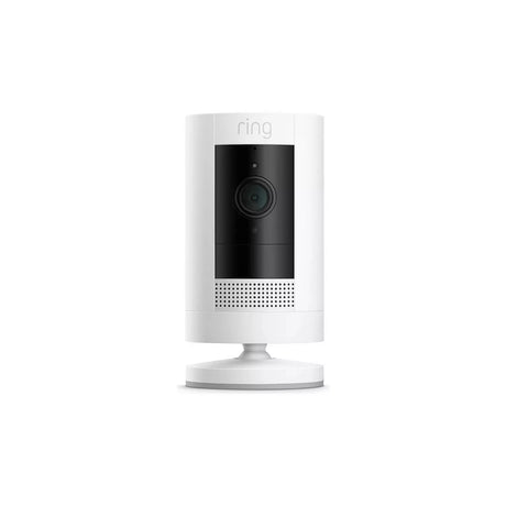 Ring Stick Up Cam Plug-In 3rd Gen Security Camera - White - MISSING ACCESSORIES - Refurbished Excellent