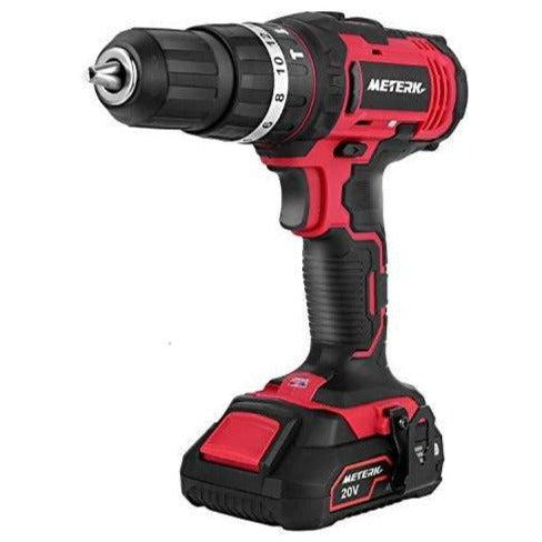 Meterk LCD777-1SC 20V MAX Cordless Drill/Driver Kit, Compact, 0-1400RPM Variable Speed