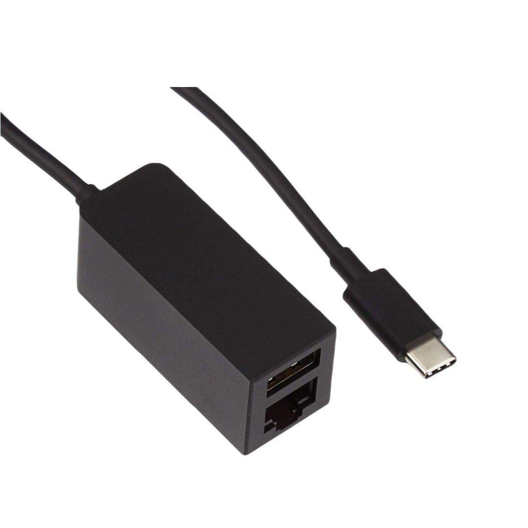 Microsoft USB-C to Ethernet and USB 3.0 Adapter JWL-00002 - Black