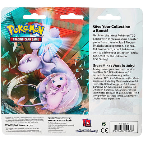 Pokemon Trading Card Game Sun & Moon Unified Minds Blister 3-Pack