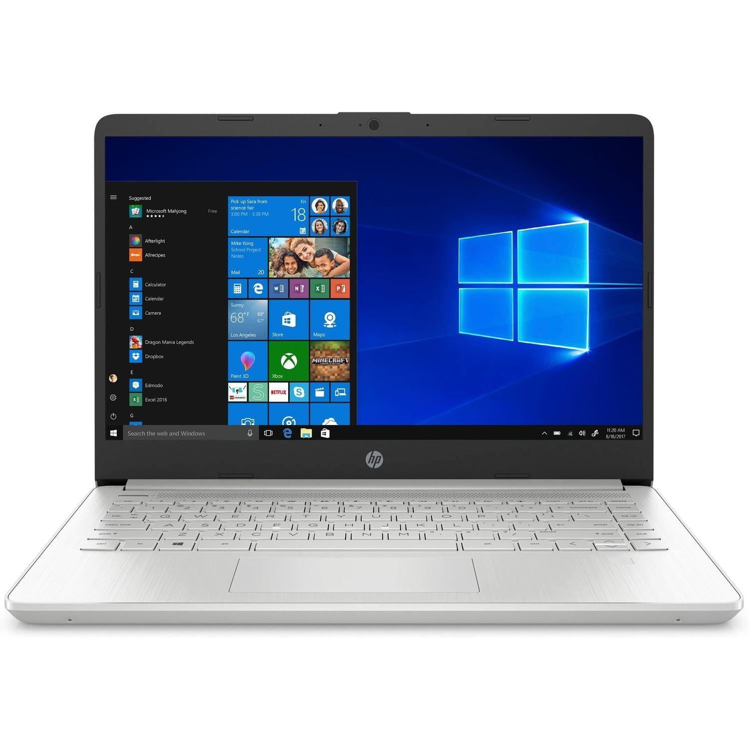 HP 14s-dq0003na Laptop, Intel Core i3 Processor, 8GB RAM, 128GB SSD, 14" Full HD, Natural Silver 7DM06EA#ABU