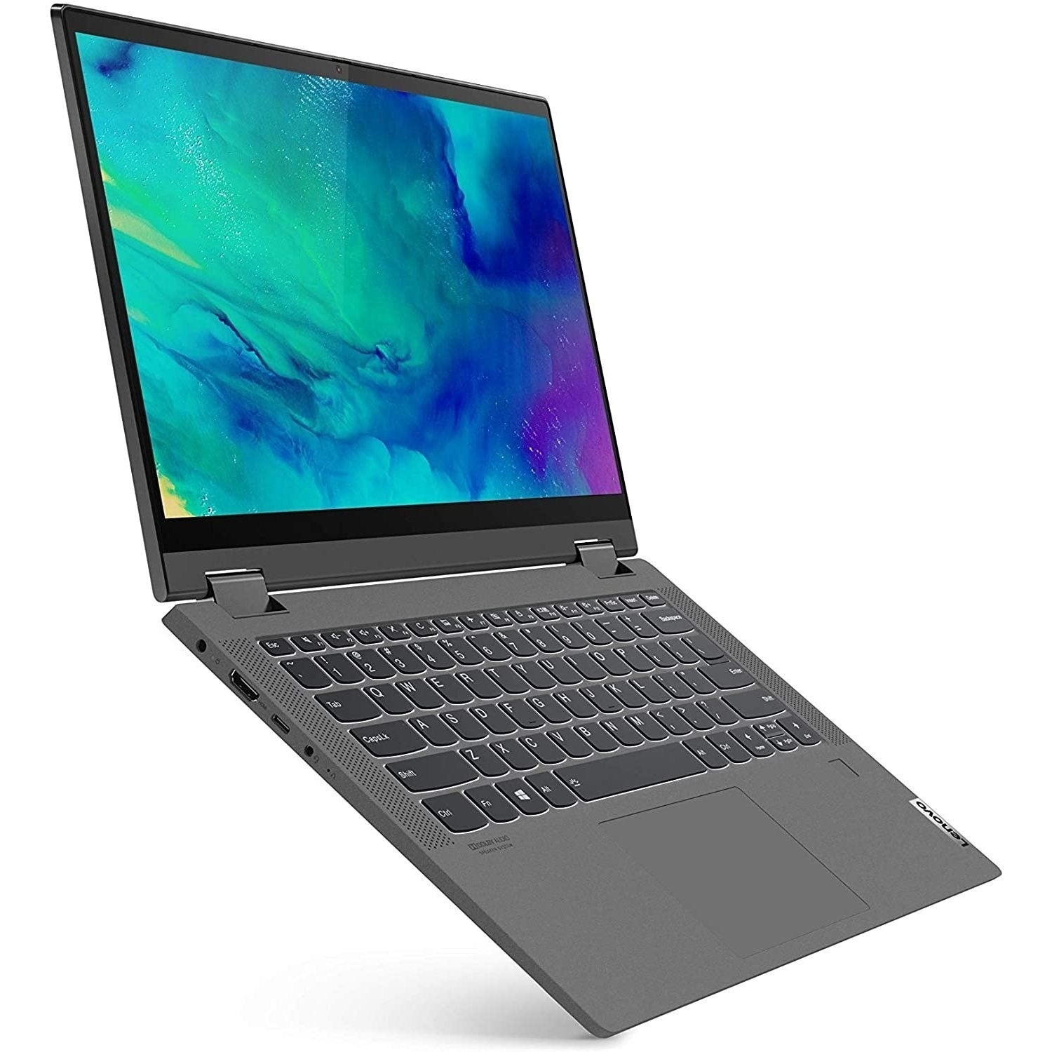 Lenovo Flex 5i Laptop, Intel Core i3-1005G1, 4GB RAM, 128GB SSD, 14", Platinum Grey