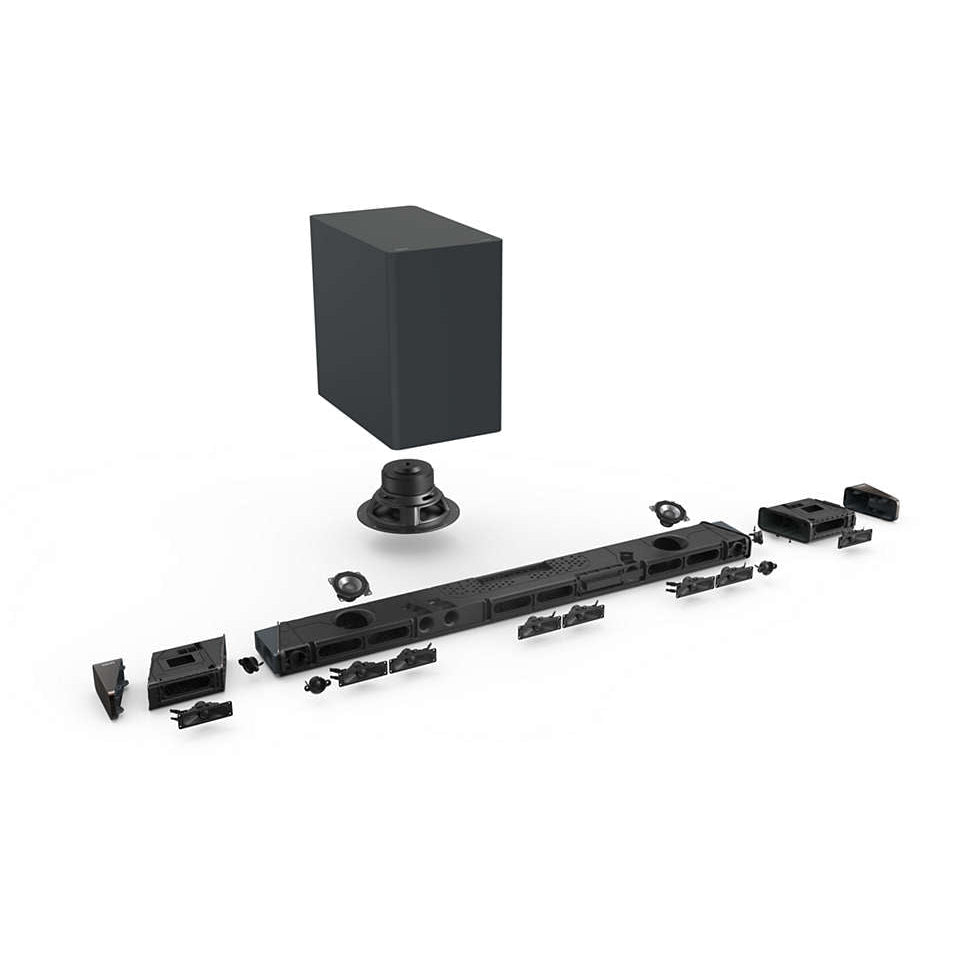 Philips Fidelio Soundbar 7.1.2 With Wireless Subwoofer, Black