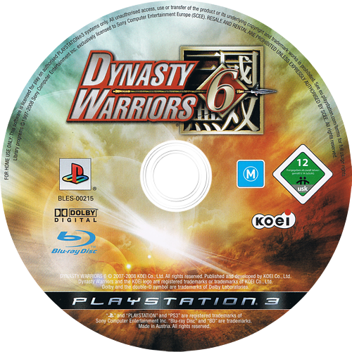 Dynasty Warriors 6 - PS3 (DISC ONLY)