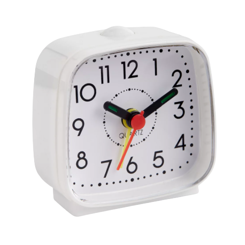 John Lewis & Partners Analogue Alarm Clock - White