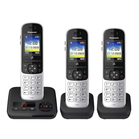 Panasonic KX-TGH723ES Digital Cordless Telephone Trio - Silver - Refurbished Good