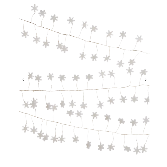 John Lewis & Partners 180 LED Snowflake Lights - Ice White