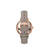 Fossil ES5097 Women's Jacqueline Chronograph Leather Strap Watch, Grey