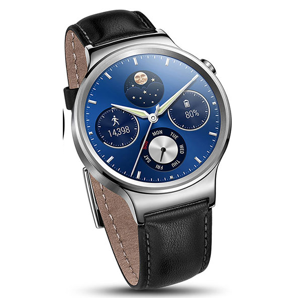 Huawei Watch 316L 42mm 4GB Stainless Steel Black Leather Strap