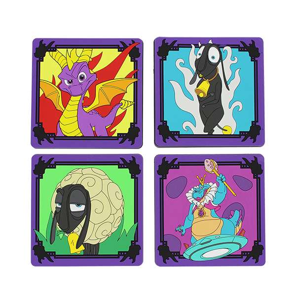 Numskull Spyro the Dragon Silicone Coasters (4 Pack)