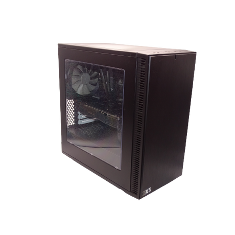 Custom Gaming PC with XS Fractal Design Case Intel Core i5-7600K 1TB + 128GB 16GB RAM Nvidia GTX 1080 - Black - Refurbished Good