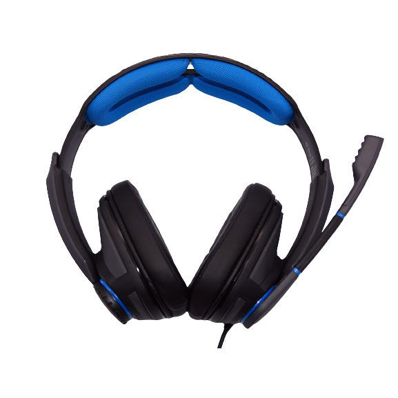 Sennheiser GSP 300 Closed Acoustic Gaming Headset - Black / Blue - New