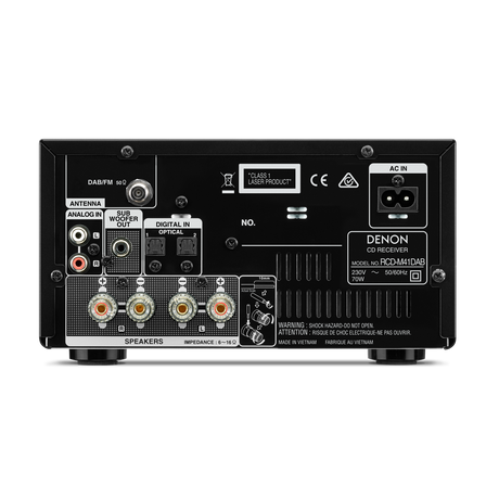 Denon RCD-M41DAB Micro HiFi CD Receiver with Bluetooth - Black