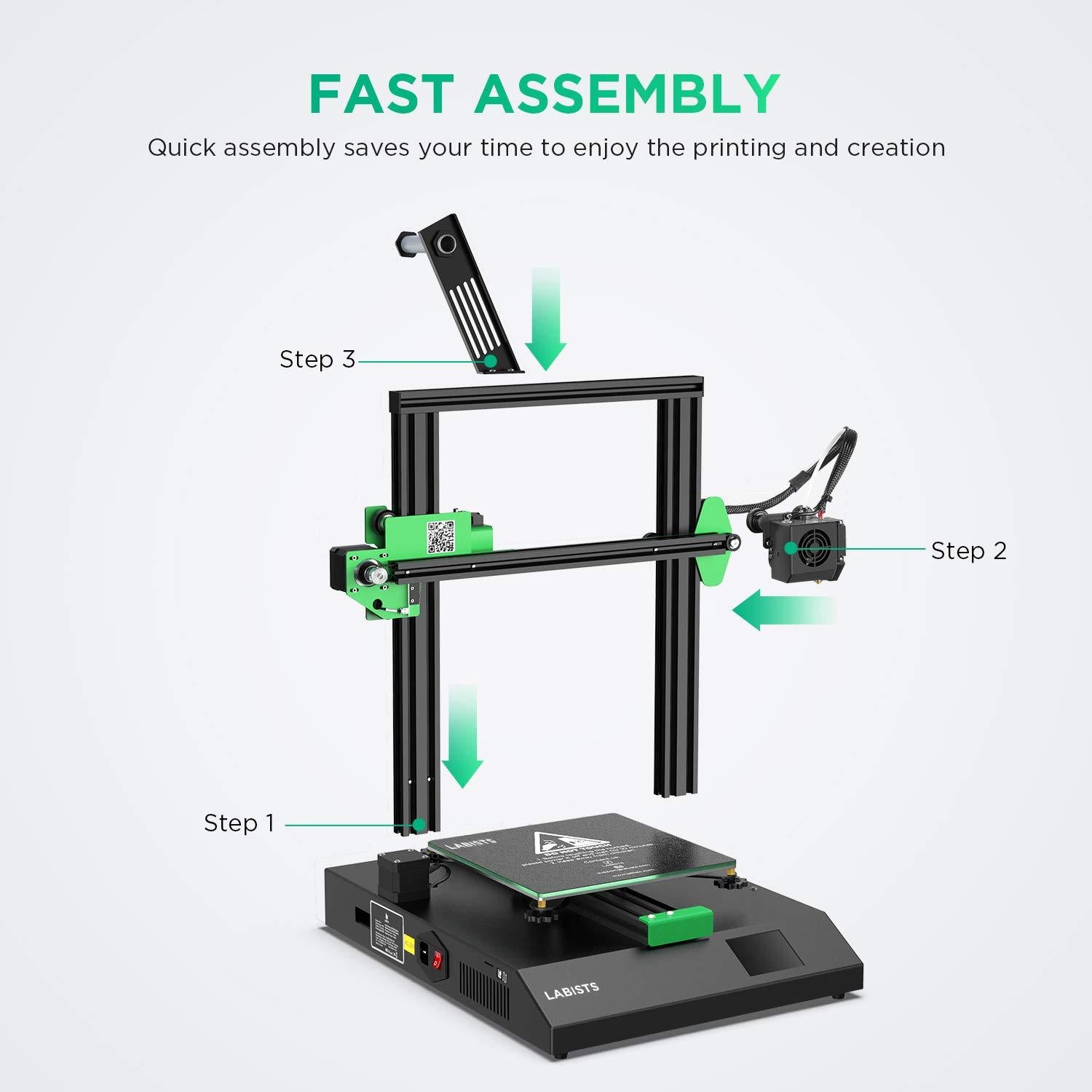 Labists ET4 3D Printer, Auto Leveling 3D Printer DIY Kit, Black