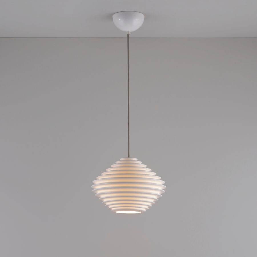 Original BTC - Fin Horizontal Pendant Ceiling Light, Grey Braided Cable