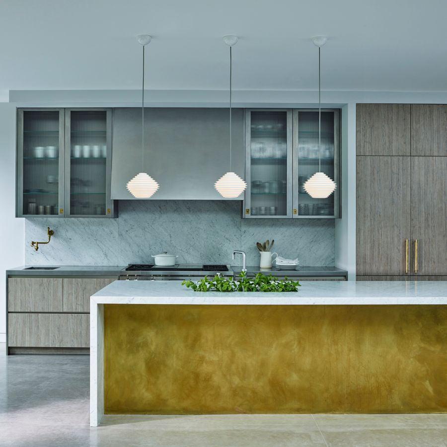 Original BTC - Fin Horizontal Pendant Ceiling Light, Grey Braided Cable
