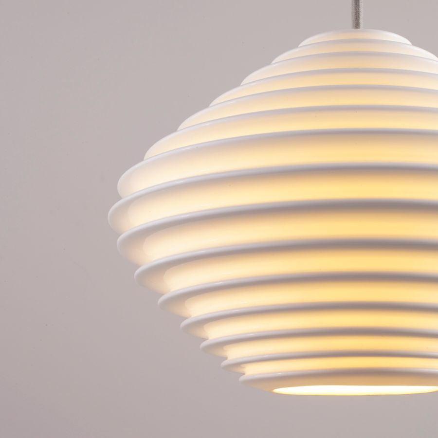 Original BTC - Fin Horizontal Pendant Ceiling Light, Grey Braided Cable