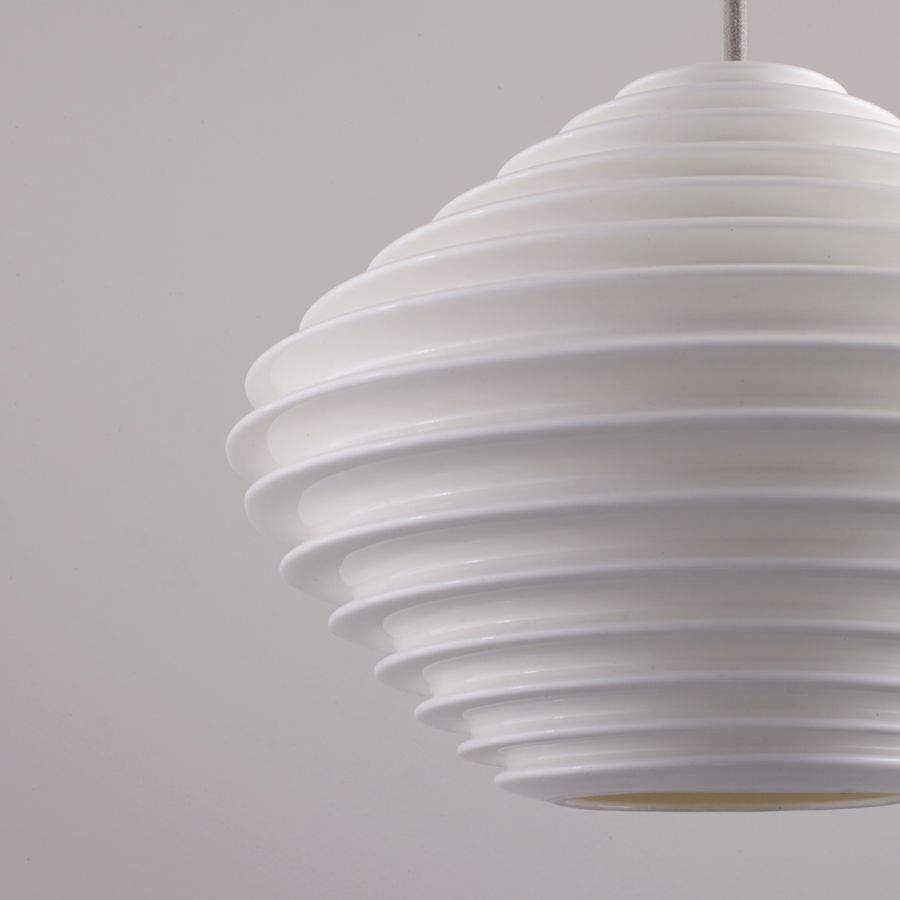 Original BTC - Fin Horizontal Pendant Ceiling Light, Grey Braided Cable