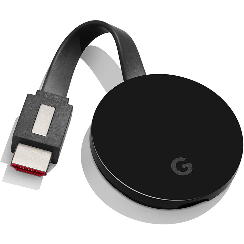 Google Chromecast Ultra 5 inch- 4K UHD Wi-Fi Ethernet Virtual Assistant Device