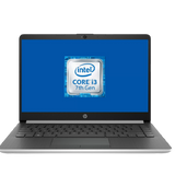 HP 14-DF0004NA Laptop, Intel Core i3, 4GB RAM, 128GB HDD, 14" - Black