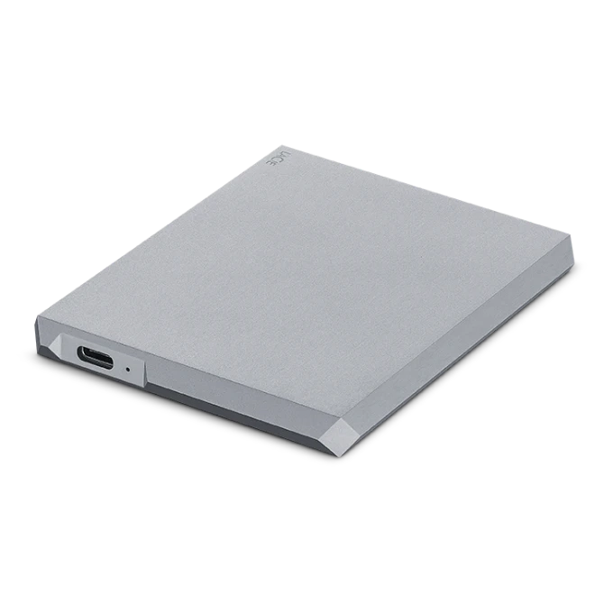 Lacie 2TB Mobile Drive USB-C Portable Hard Drive - Silver - Refurbished Excellent