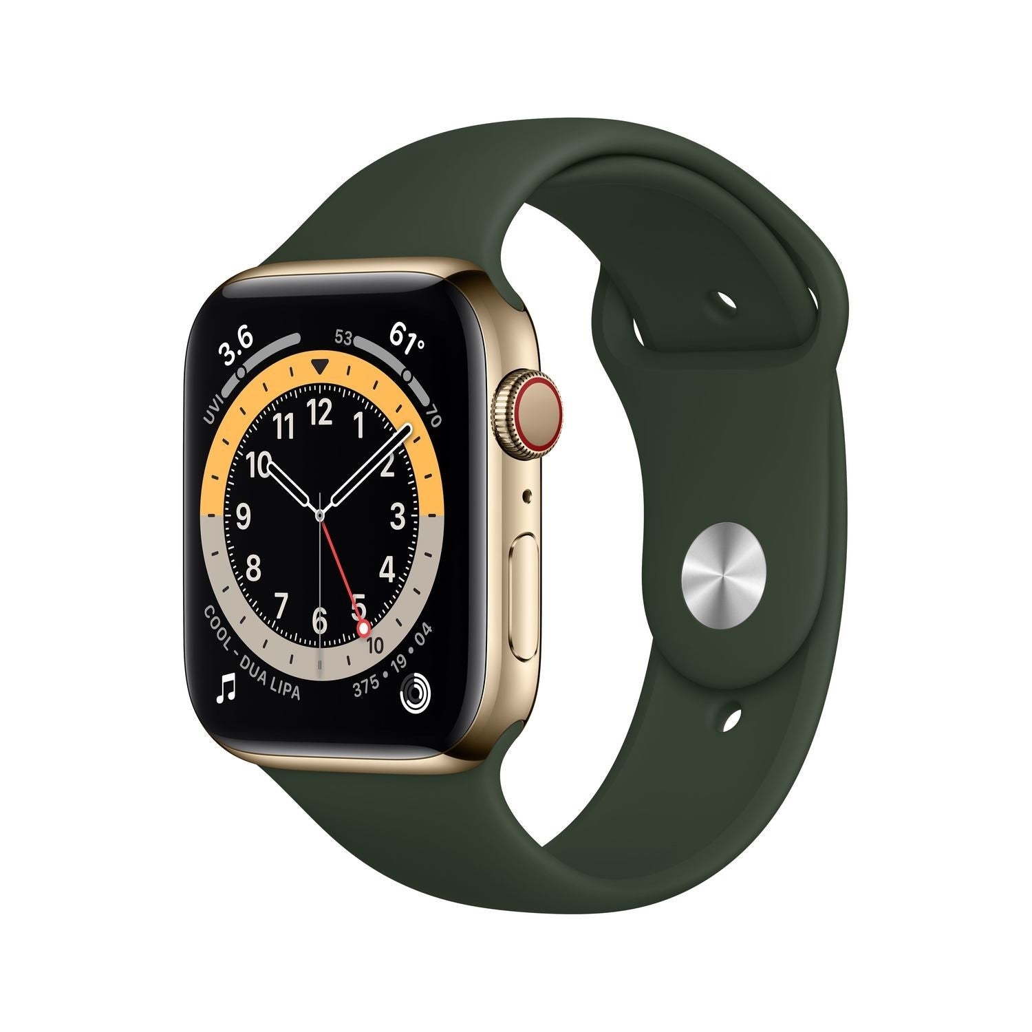 Apple Watch Series 6 44mm Aluminium Case GPS + Cell - Green / Gold - New