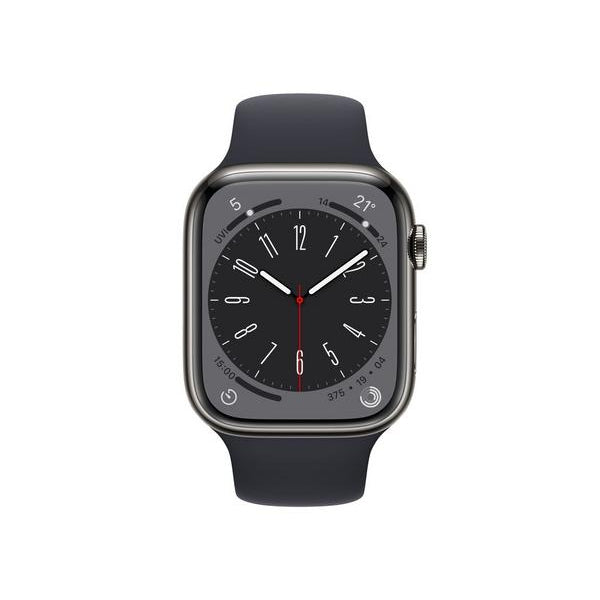 Apple Watch Series 8 Cellular MNKU3B/A - Graphite with Stainless Steel Band, 45mm