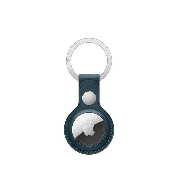 Apple AirTag Leather Key Ring, Baltic Blue (AirTag Not Included)