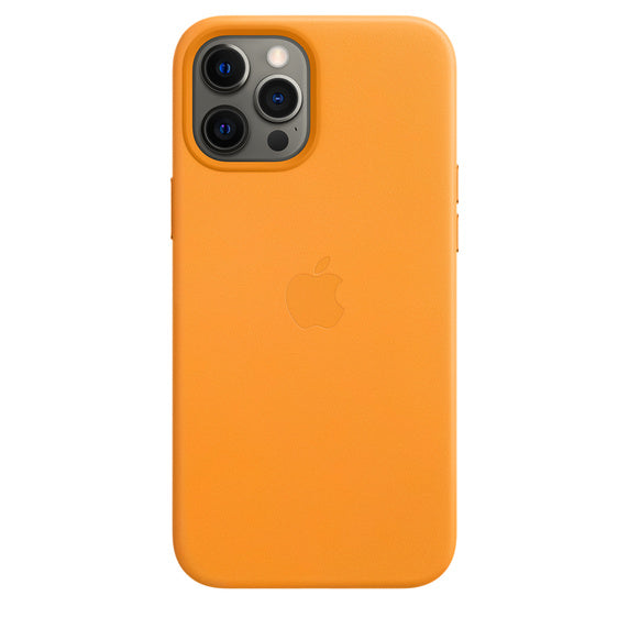 Apple iPhone 12 Pro Max Leather Case with MagSafe, California Poppy (MHKH3ZM/A)