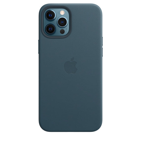 Apple iPhone 12 Pro Max Leather Case with MagSafe, Baltic Blue (MHKK3ZM/A)