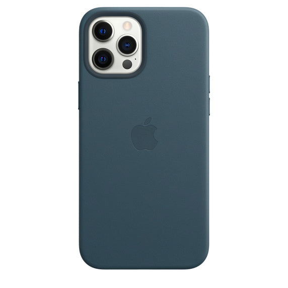 Apple iPhone 12 Pro Max Leather Case with MagSafe, Baltic Blue (MHKK3ZM/A)