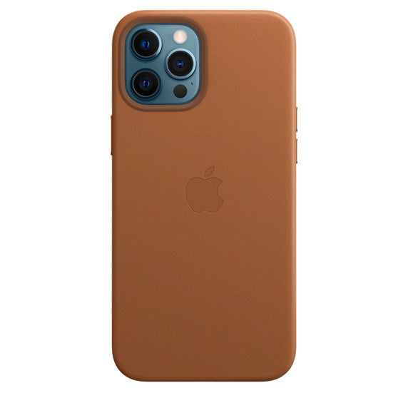 Apple iPhone 12 Pro Max Leather Case with MagSafe, Saddle Brown (MHKL3ZM/A)
