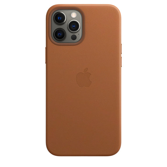 Apple iPhone 12 Pro Max Leather Case with MagSafe, Saddle Brown (MHKL3ZM/A)