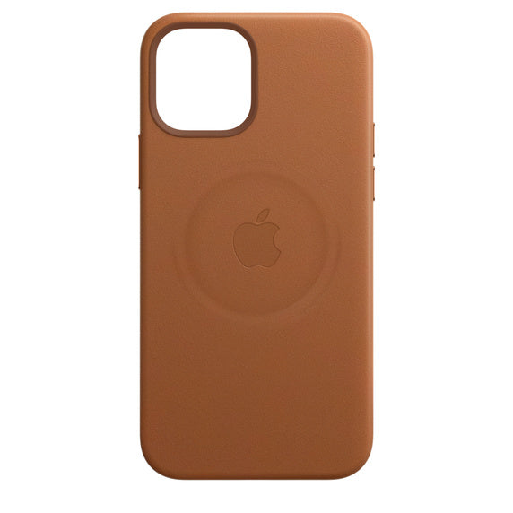 Apple iPhone 12 Pro Max Leather Case with MagSafe, Saddle Brown (MHKL3ZM/A)