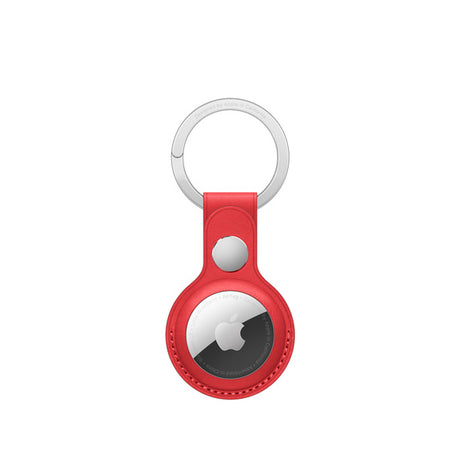 Apple AirTag Leather Key Ring, Red (AirTag Not Included)