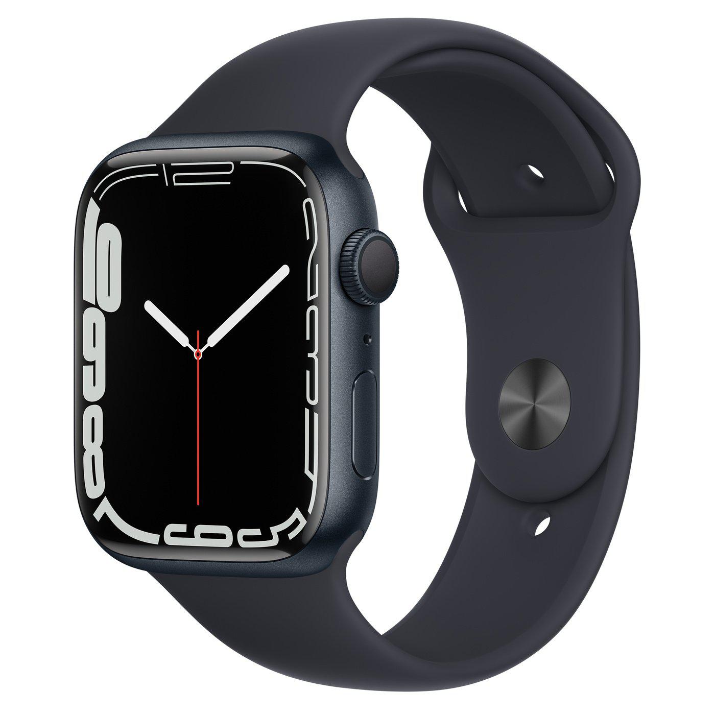 Apple Watch Series 7 45mm Stainless Case, GPS + Cell, Midnight