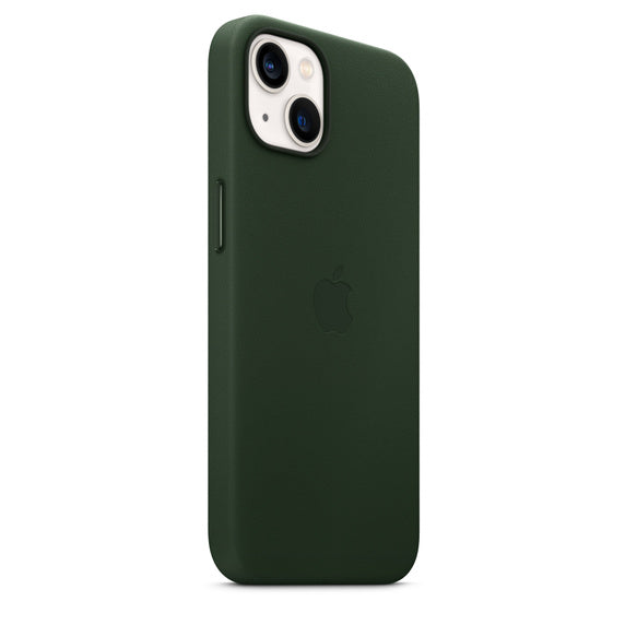 Apple iPhone 13 Leather Case - Sequoia Green (New)