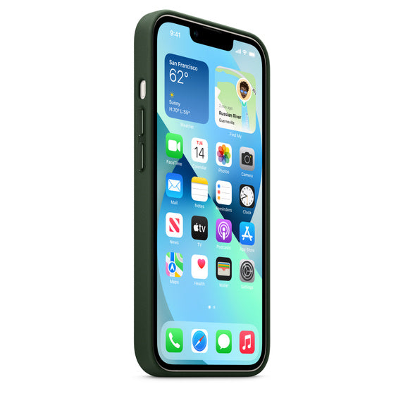 Apple iPhone 13 Leather Case - Sequoia Green