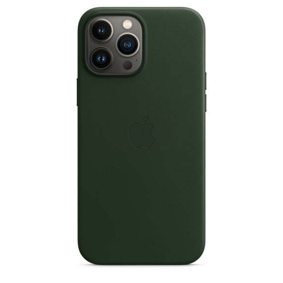 Apple iPhone 13 Pro Max Leather Case with MagSafe, Sequoia Green