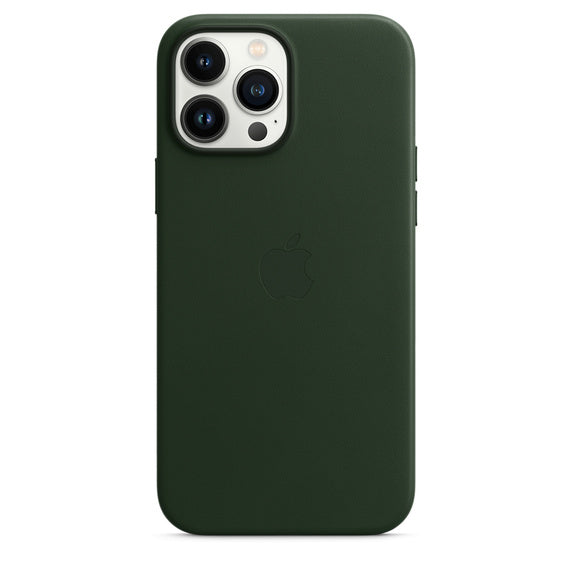 Apple iPhone 13 Pro Max Leather Case with MagSafe, Sequoia Green
