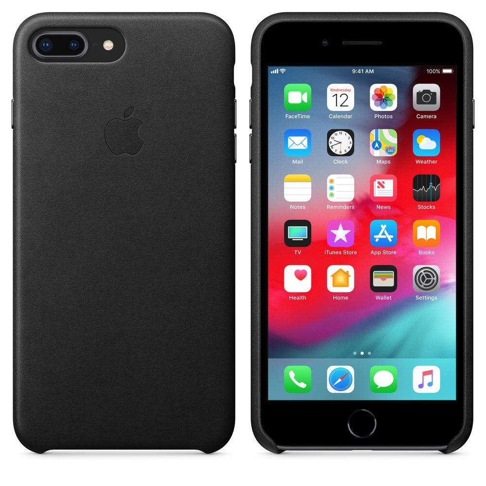 Apple iPhone 8 Plus Leather Case - Black