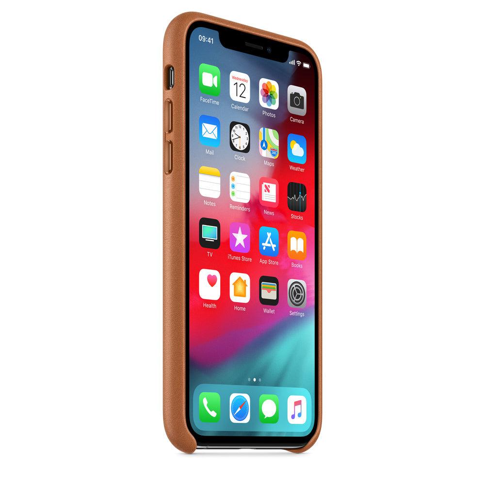 Apple iPhone XS Leather Case - Saddle Brown