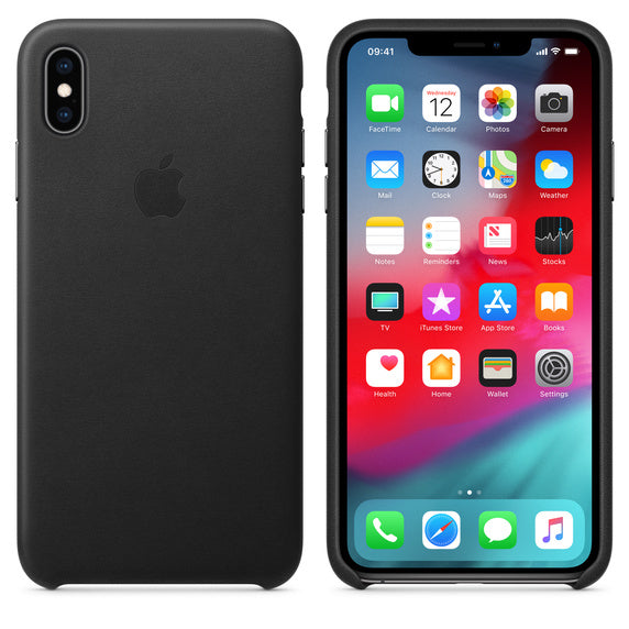 Apple iPhone XS Max Leather Case - Black