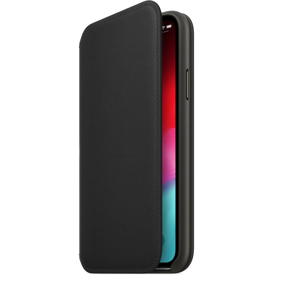 Apple iPhone XS Leather Folio - Black